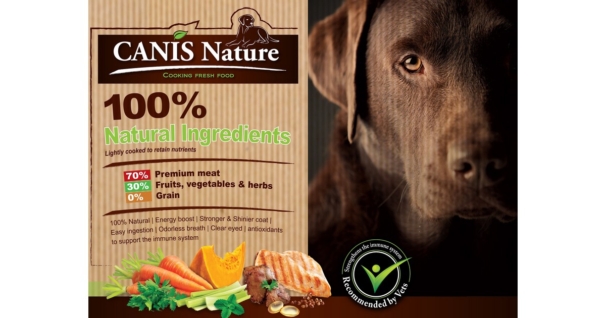 CANIS Nature עוף מזון 100 טבעי רך לכלבים עם 70 בשר וללא דגנים